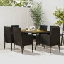 idaXL Garten-Essgruppe 7-teilig, schwarzes synthetisches Rattan von vidaXL, Gartensets - Ref: Foro24-3120100, Preis: 440,68 €...