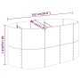 Jardinera arriate acero galvanizado verde 152x80x68 cm