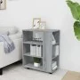 Armario con ruedas madera contrachapada gris Sonoma 60x35x75 cm de vidaXL, Taquillas y armarios de almacenamiento - Ref: Foro...