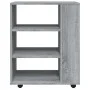 Armario con ruedas madera contrachapada gris Sonoma 60x35x75 cm de vidaXL, Taquillas y armarios de almacenamiento - Ref: Foro...