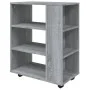 Armario con ruedas madera contrachapada gris Sonoma 60x35x75 cm de vidaXL, Taquillas y armarios de almacenamiento - Ref: Foro...