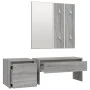 Flurmöbel-Set aus Sperrholz in Sonoma-Grau von vidaXL, Kleiderschränke - Ref: Foro24-3120195, Preis: 107,35 €, Rabatt: %