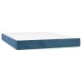 Dunkelblaue Taschenfederkernmatratze aus Samt, 140 x 190 x 20 cm von vidaXL, Matratzen - Ref: Foro24-347792, Preis: 189,28 €,...