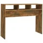 Smoked oak plywood console table 105x30x80 cm by vidaXL, Side tables - Ref: Foro24-815939, Price: 40,96 €, Discount: %