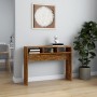 Smoked oak plywood console table 105x30x80 cm by vidaXL, Side tables - Ref: Foro24-815939, Price: 42,59 €, Discount: %