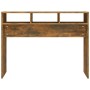 Konsolentisch aus geräuchertem Eichensperrholz, 105 x 30 x 80 cm von vidaXL, Seitentische - Ref: Foro24-815939, Preis: 42,57 ...