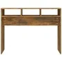 Smoked oak plywood console table 105x30x80 cm by vidaXL, Side tables - Ref: Foro24-815939, Price: 40,96 €, Discount: %
