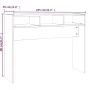 Smoked oak plywood console table 105x30x80 cm by vidaXL, Side tables - Ref: Foro24-815939, Price: 40,96 €, Discount: %