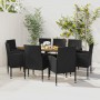 idaXL Garden Dining Set 9 Pieces Black Synthetic Rattan by vidaXL, Garden sets - Ref: Foro24-3120110, Price: 552,20 €, Discou...