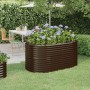 Jardinera arriate acero galvanizado marrón 152x80x68 cm