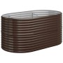 Jardinera arriate acero galvanizado marrón 152x80x68 cm
