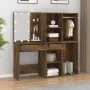 Dressing table with LED and smoked oak plywood cabinet by vidaXL, Bedroom Dressers - Ref: Foro24-3120188, Price: 187,78 €, Di...