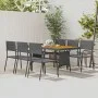 idaXL Garden Dining Set 7 Pieces Gray Synthetic Rattan by vidaXL, Garden sets - Ref: Foro24-3120112, Price: 370,57 €, Discoun...