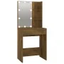 Dressing table with LED and smoked oak plywood cabinet by vidaXL, Bedroom Dressers - Ref: Foro24-3120188, Price: 187,78 €, Di...