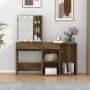 Dresser with LED lights and smoked oak plywood wardrobe by vidaXL, Bedroom Dressers - Ref: Foro24-3120185, Price: 127,58 €, D...