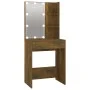 Dresser with LED lights and smoked oak plywood wardrobe by vidaXL, Bedroom Dressers - Ref: Foro24-3120185, Price: 127,58 €, D...