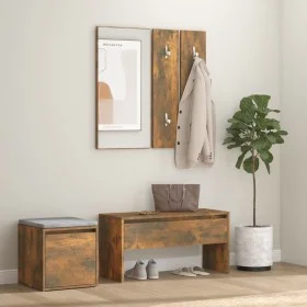 Smoked oak plywood hall furniture set by vidaXL, Wardrobes - Ref: Foro24-3120194, Price: 98,41 €, Discount: %