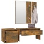 Flurmöbel-Set aus geräuchertem Eichensperrholz von vidaXL, Kleiderschränke - Ref: Foro24-3120194, Preis: 102,93 €, Rabatt: %