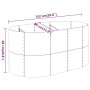 Jardinera arriate acero galvanizado antracita 152x80x68 cm