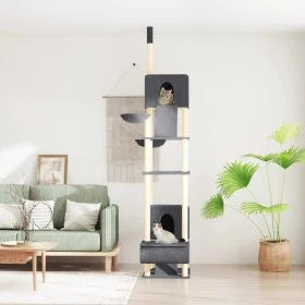 Floor to ceiling cat scratching post dark gray 277-303 cm by vidaXL, Cat furniture - Ref: Foro24-171614, Price: 118,64 €, Dis...