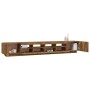 Set de muebles TV con LEDS 3 pzas contrachapada roble ahumado de vidaXL, Muebles TV - Ref: Foro24-3120173, Precio: 146,72 €, ...