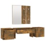 Flurmöbel-Set aus geräuchertem Eichensperrholz von vidaXL, Kleiderschränke - Ref: Foro24-3120200, Preis: 129,39 €, Rabatt: %