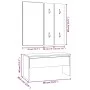 Flurmöbel-Set aus geräuchertem Eichensperrholz von vidaXL, Kleiderschränke - Ref: Foro24-3120200, Preis: 124,25 €, Rabatt: %