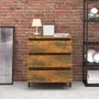 Sideboard aus geräuchertem Eichensperrholz, 60 x 35 x 69 cm von vidaXL, Sideboards - Ref: Foro24-815807, Preis: 63,39 €, Raba...