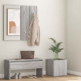 Set de muebles de recibidor madera contrachapada gris Sonoma de vidaXL, Armarios roperos - Ref: Foro24-3120198, Precio: 104,9...
