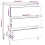 Smoked oak plywood sideboard 60x35x69 cm by vidaXL, Sideboards - Ref: Foro24-815807, Price: 64,14 €, Discount: %