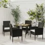 5-teiliges Garten-Ess-Set aus schwarzem synthetischem Rattan von vidaXL, Gartensets - Ref: Foro24-3120090, Preis: 280,73 €, R...