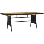 Garden dining set 7 pieces black synthetic rattan by vidaXL, Garden sets - Ref: Foro24-3120108, Price: 472,49 €, Discount: %