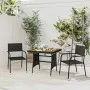 Juego de comedor de jardín 3 pzas ratán sintético negro de vidaXL, Conjuntos de jardín - Ref: Foro24-3120086, Precio: 158,69 ...