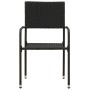 Juego de comedor de jardín 3 pzas ratán sintético negro de vidaXL, Conjuntos de jardín - Ref: Foro24-3120086, Precio: 160,22 €