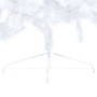 Halber Weihnachtsbaum mit Lichtern und Kugeln weiß 180 cm von vidaXL, Weihnachtsbäume - Ref: Foro24-3077656, Preis: 59,13 €, ...