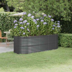 Jardinera arriate acero galvanizado antracita 224x80x68 cm Jardinera arriate acero galvanizado antracita 224x80x68 cm