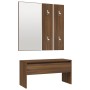 Flurmöbelset aus braunem Eichensperrholz von vidaXL, Kleiderschränke - Ref: Foro24-3120199, Preis: 104,51 €, Rabatt: %