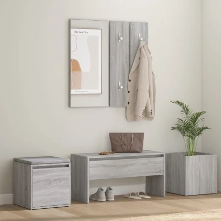 Sonoma grau Sperrholz Eingangshalle Möbel-Set von vidaXL, Kleiderschränke - Ref: Foro24-3120201, Preis: 131,29 €, Rabatt: %