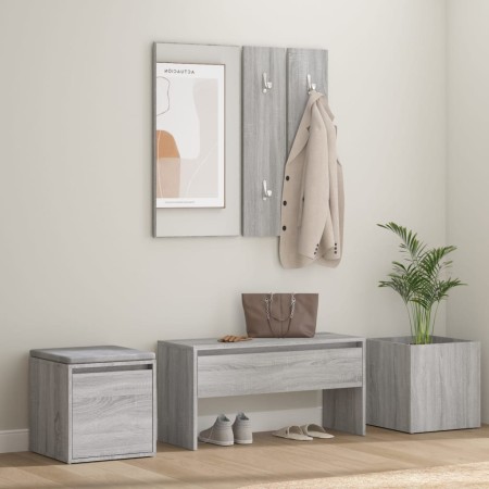 Sonoma grau Sperrholz Eingangshalle Möbel-Set von vidaXL, Kleiderschränke - Ref: Foro24-3120201, Preis: 137,96 €, Rabatt: %