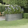 Jardinera de acero galvanizado plateado 224x80x68 cm