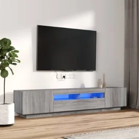 TV-Möbelset mit LEDs 2-teilig Sonoma graues Sperrholz von vidaXL, TV-Möbel - Ref: Foro24-3120171, Preis: 116,14 €, Rabatt: %