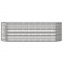 Jardinera de acero galvanizado plateado 224x80x68 cm