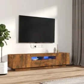 TV-Möbelset mit LEDS, 2-teilig, geräuchertes Eichensperrholz von vidaXL, TV-Möbel - Ref: Foro24-3120167, Preis: 96,57 €, Raba...