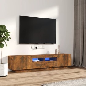 TV-Möbelset mit LEDS, 2-teilig, geräuchertes Eichensperrholz von vidaXL, TV-Möbel - Ref: Foro24-3120167, Preis: 98,59 €, Raba...
