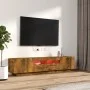 TV-Möbelset mit LEDS, 2-teilig, geräuchertes Eichensperrholz von vidaXL, TV-Möbel - Ref: Foro24-3120167, Preis: 96,44 €, Raba...