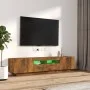 TV-Möbelset mit LEDS, 2-teilig, geräuchertes Eichensperrholz von vidaXL, TV-Möbel - Ref: Foro24-3120167, Preis: 96,44 €, Raba...