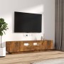 Set de muebles TV con LEDS 2 pzas contrachapada roble ahumado de vidaXL, Muebles TV - Ref: Foro24-3120167, Precio: 98,47 €, D...