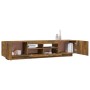 Set de muebles TV con LEDS 2 pzas contrachapada roble ahumado de vidaXL, Muebles TV - Ref: Foro24-3120167, Precio: 98,47 €, D...