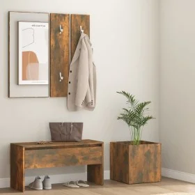 Set de muebles de recibidor madera contrachapada roble ahumado de vidaXL, Armarios roperos - Ref: Foro24-3120197, Precio: 93,...