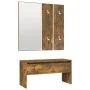 Flurmöbel-Set aus geräuchertem Eichensperrholz von vidaXL, Kleiderschränke - Ref: Foro24-3120197, Preis: 93,51 €, Rabatt: %